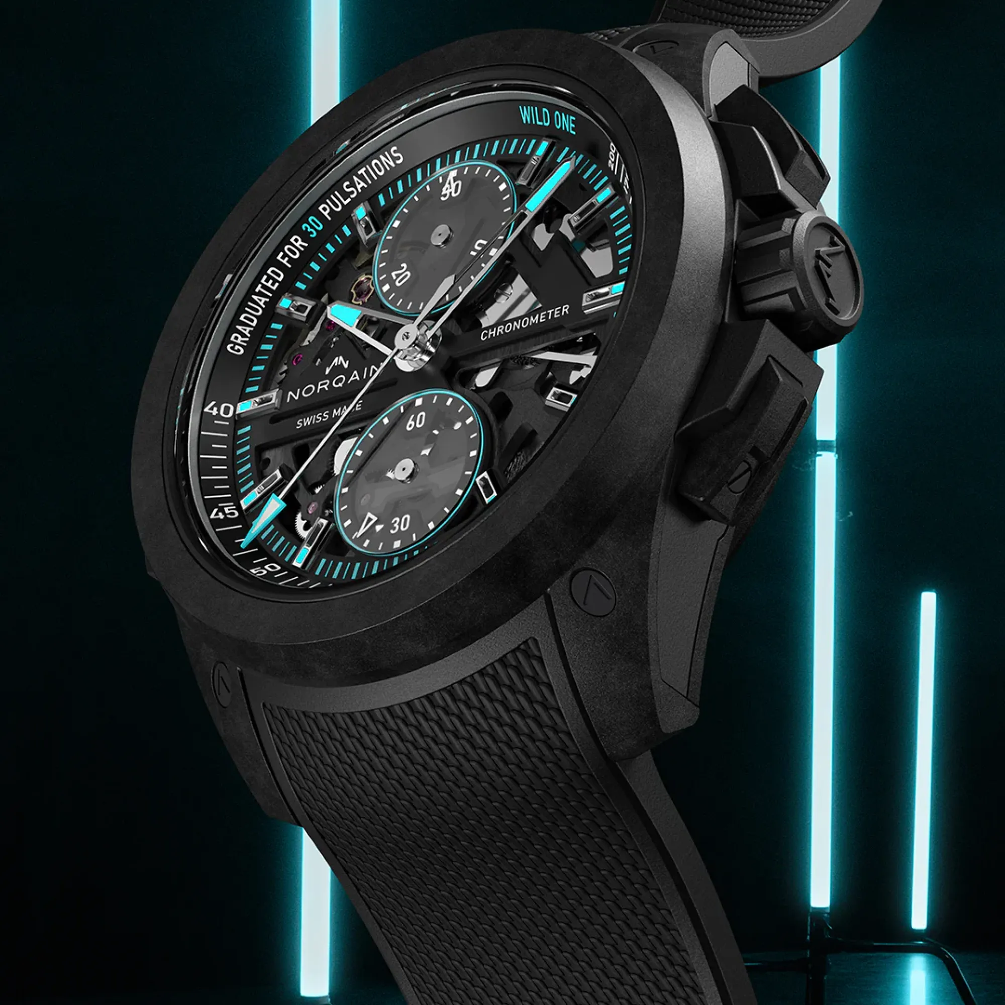 NORQAIN Wild ONE Skeleton Chrono 42mm N3002.40Q01.B07.R04